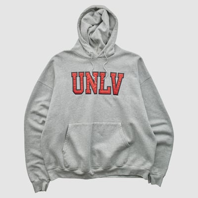 UNLV Rebels Champion 2000s Hooded Pullover Sweatshirt - Heather Gray - 2XL by Fanatics Real Vintage