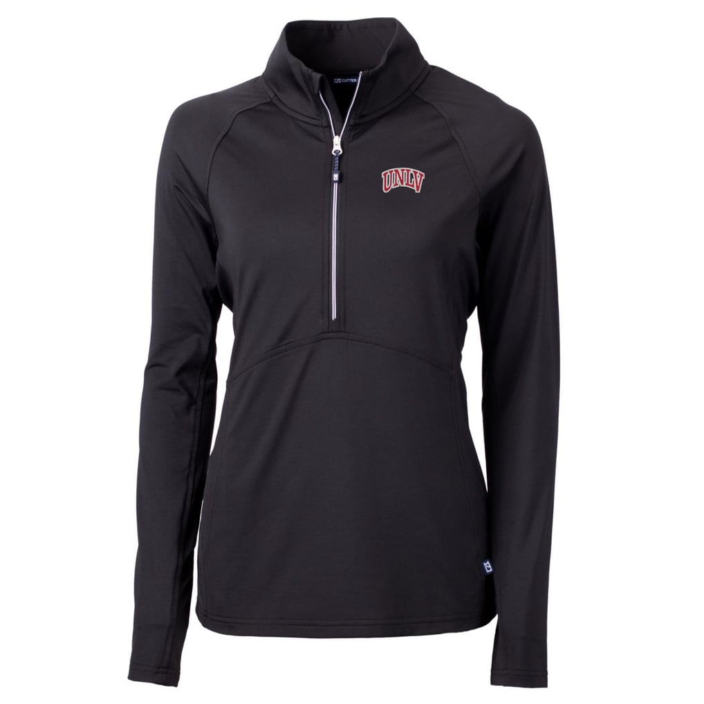 UNLV Rebels Cutter & Buck Women's Adapt Eco Knit Half-Zip Pullover Jacket - Black