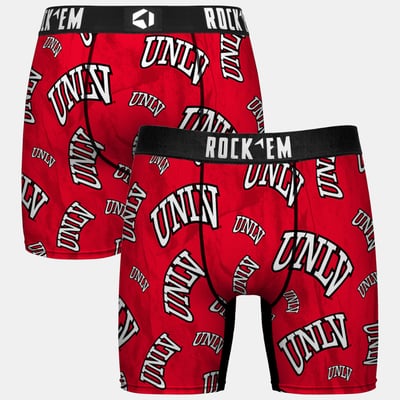  UNLV Rebels Rock Em Youth All Over Logo Boxer Briefs - Scarlet