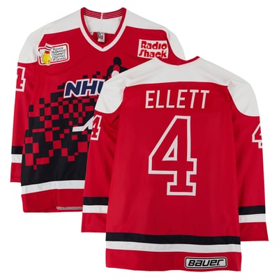 Dave Ellett Team USA Fanatics Authentic Game-Used #4 Red Jersey from the 1994 NHL 4-on-4 Challenge