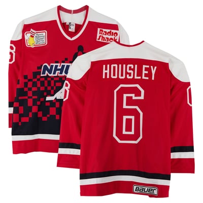 Phil Housley Team USA Fanatics Authentic Game-Used #6 Red Jersey from the 1994 NHL 4-on-4 Challenge