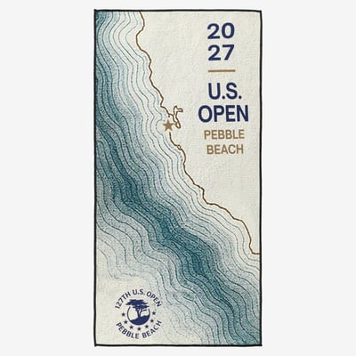 2027 U.S. Open  California Coastline 16" x 32" Hi-Def Microfiber Golf Towel