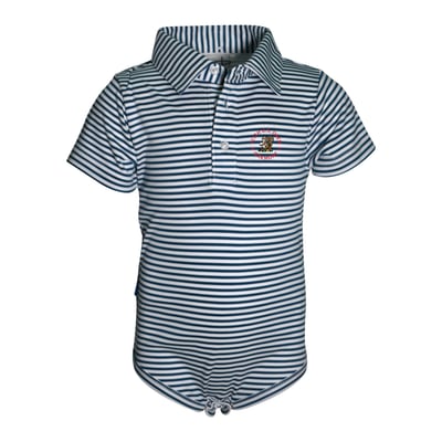 Infant 2025 U.S. Open  Garb Navy/White Carson Stripe Polo Onesie