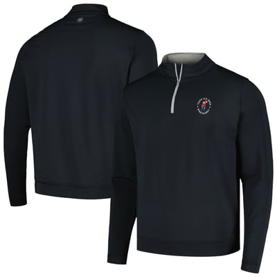 Men's 2024 U.S. Open  Peter Millar Black Perth Quarter-Zip Pullover Top