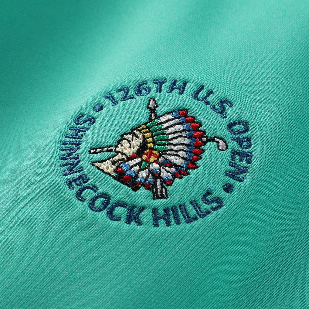 Men's 2026 U.S. Open Peter Millar Green Perth Melange Performance Quarter-Zip Pullover