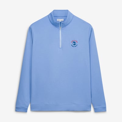 Men's 2027 U.S. Open Peter Millar Blue Perth Melange Quarter-Zip Pullover