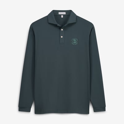 Men's 2027 U.S. Open Peter Millar  Hunter Green Lyons Performance Jersey Long Sleeve Polo