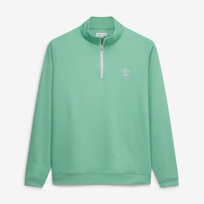 Men's 2027 U.S. Open Peter Millar Light Green Perth Melange Quarter-Zip Pullover