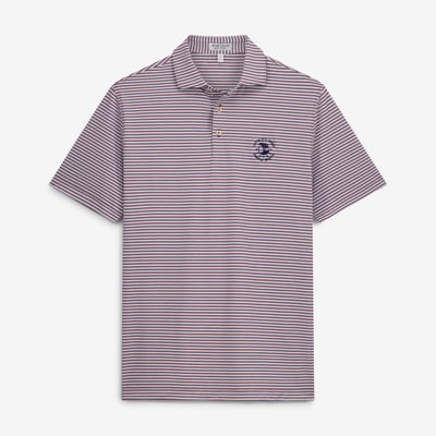 Men's 2027 U.S. Open Peter Millar  Maroon Stripe Performance Jersey Polo