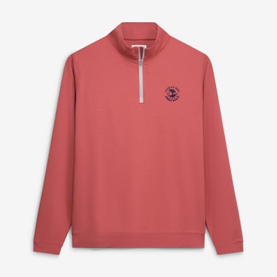 Men's 2027 U.S. Open Peter Millar Red Perth Melange Quarter-Zip Pullover