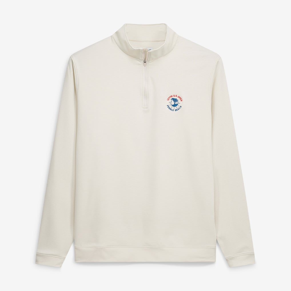 Men's 2027 U.S. Open Peter Millar Stone Perth Sugar Stripe Performance Pullover