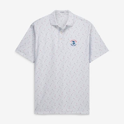 Men's 2027 U.S. Open Peter Millar White Glassware Performance Jersey Polo