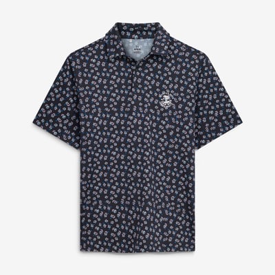 Men's 2027 U.S. Open Under Armour  Black Pebble Beach Playoff Rose Mignonette Printed Polo