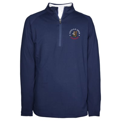 Toddler 2025 U.S. Open  Garb Navy Matthew Raglan Quarter-Zip Pullover