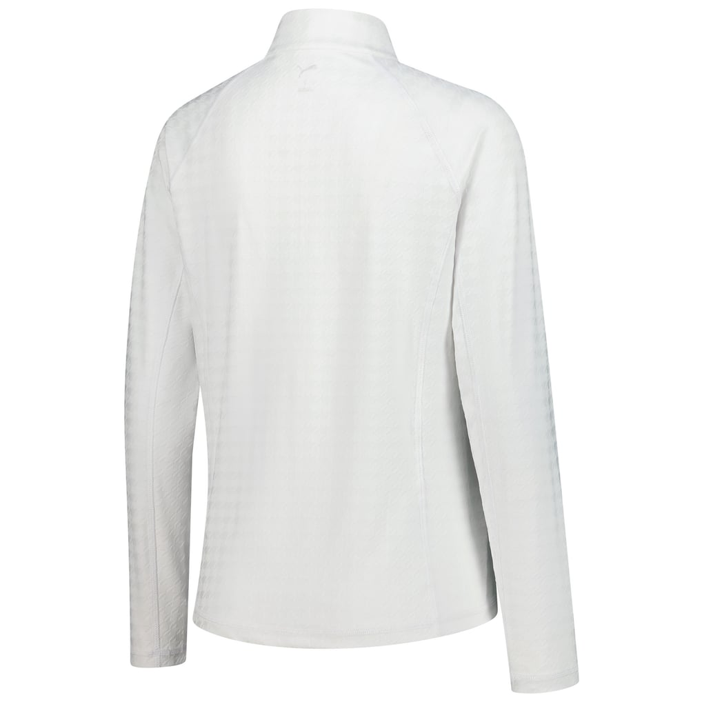 Women's 2026 U.S. Open Puma White MATTR Houndstooth Quarter-Zip Pullover