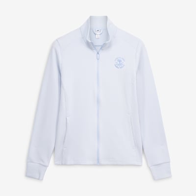 Women's 2027 U.S. Open adidas  Light Blue Performance Texture Full-Zip Jacket