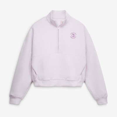 Women's 2027 U.S. Open Nike  Light Purple Dri-FIT Impossibly Soft Oversized Quarter-Zip Sweatshirt
