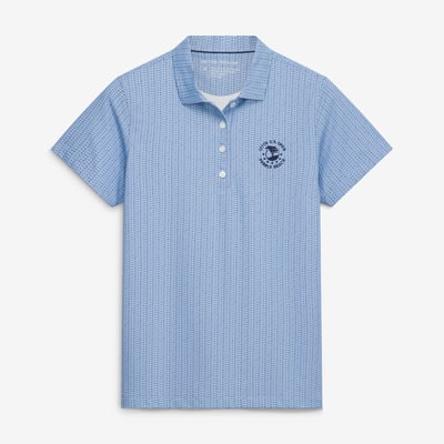 Women's 2027 U.S. Open Peter Millar Blue Herringbone Tees Jersey Polo