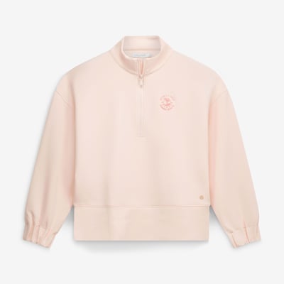 Women's 2027 U.S. Open Peter Millar Light Pink Flora Half-Zip Tri-Blend Pullover