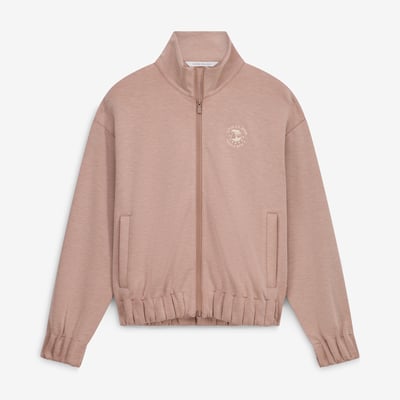 Women's 2027 U.S. Open Peter Millar  Tan Flora Knit Melange Tri-Blend Full-Zip Lightweight Jacket