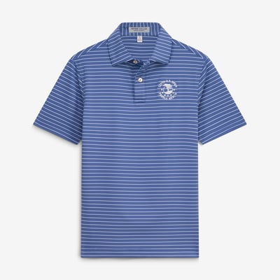 Youth 2027 U.S. Open Peter Millar  Blue Stripe Performance Jersey Polo
