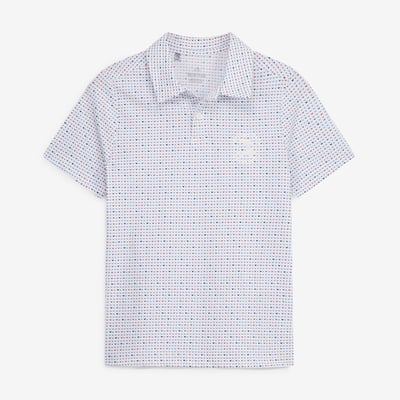 Youth 2027 U.S. Open Under Armour  White Pebble Beach ArmourDry Printed Polo