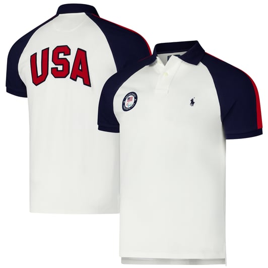 U.S. Paralympics Polo Ralph Lauren Villagewear Raglan Polo - White