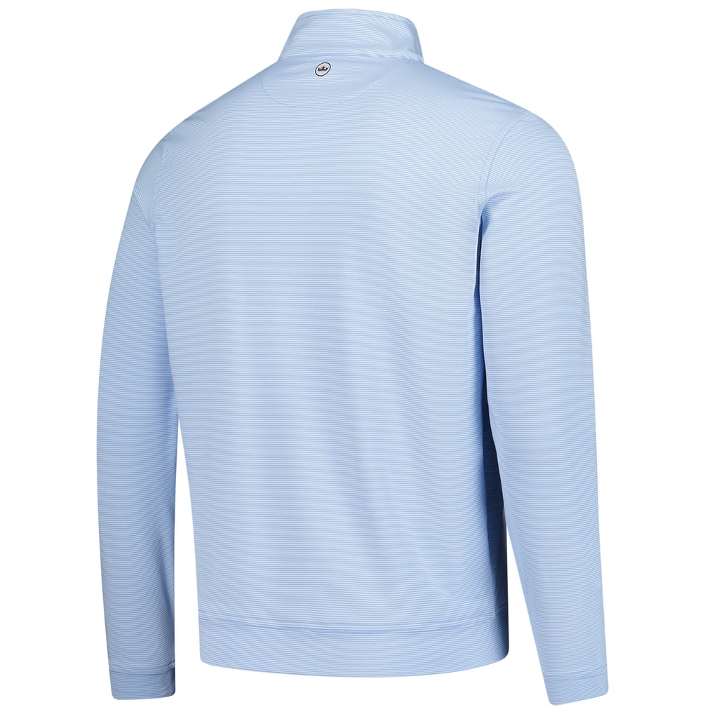 Men's 2026 U.S. Women's Open Peter Millar Blue Perth Sugar Stripe Performance Quarter-Zip Pullover