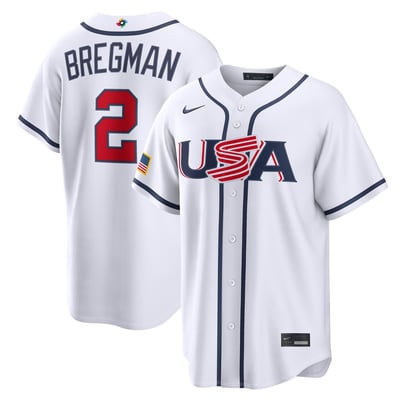 Alex Bregman USA Baseball Nike 2026 World Baseball Classic Home Stadium Jersey - White