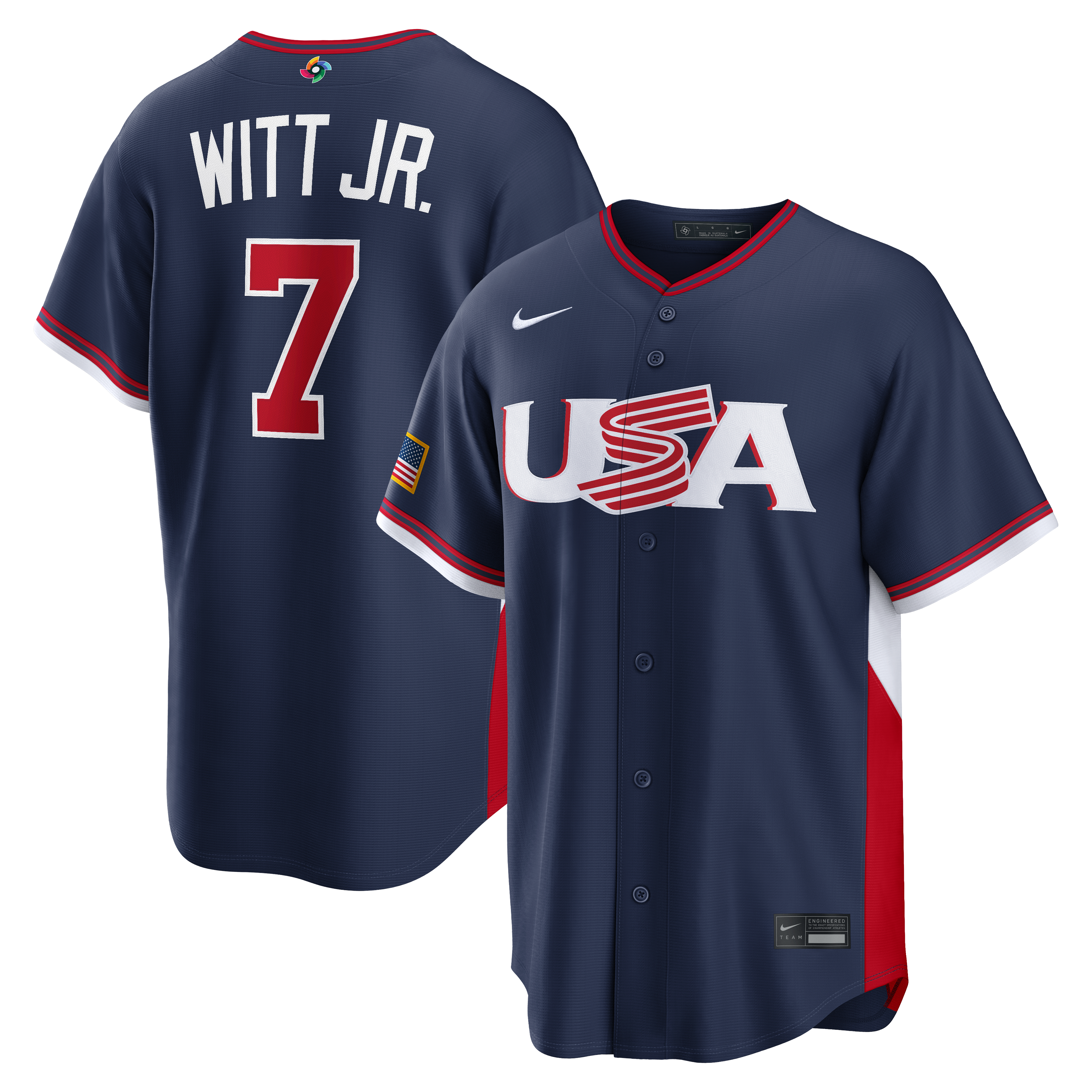 Bobby Witt Jr. USA Baseball Nike 2026 World Baseball Classic Road 
