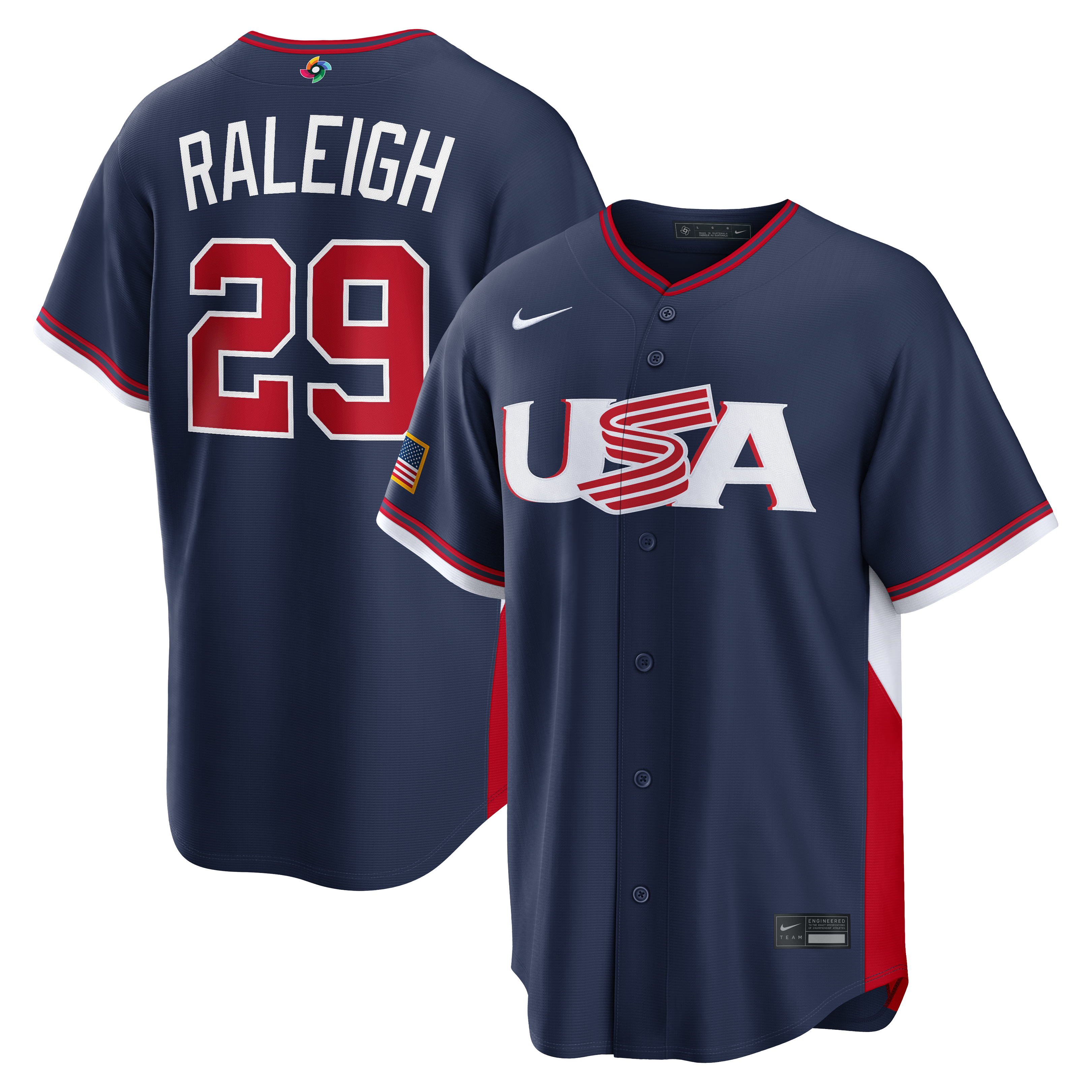 Men's USA Baseball Cal Raleigh Nike Navy 2026 World Baseball Classic ...