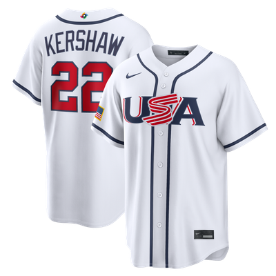 Clayton Kershaw USA Baseball Nike 2026 World Baseball Classic Home Stadium Jersey - White