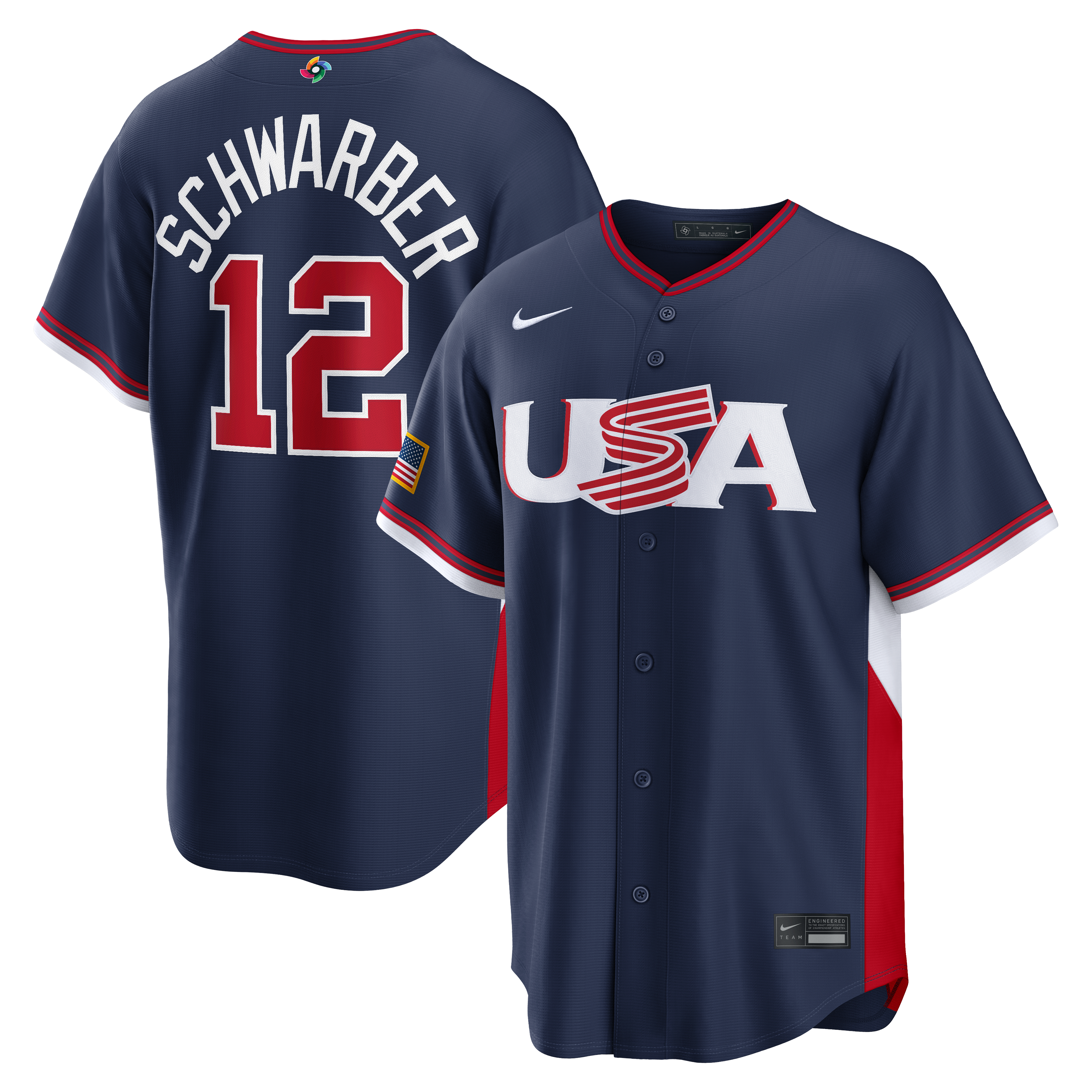 Kyle Schwarber USA Baseball Nike 2026 World Baseball Classic Road 