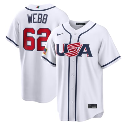 Logan Webb USA Baseball Nike 2026 World Baseball Classic Home Stadium Jersey - White