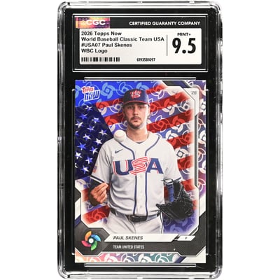 Paul Skenes USA Baseball 2026 Topps Now WBC Logo #USA07 CGC Authenticated 9.5 Card 