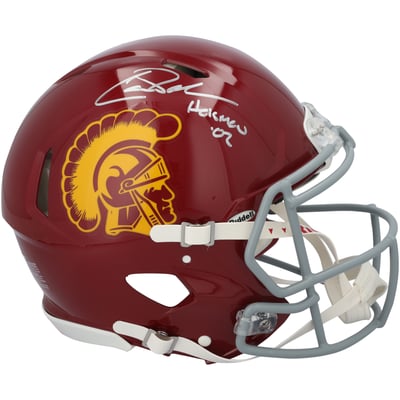 Carson Palmer USC Trojans Autographed Fanatics Authentic Riddell Speed Authentic Helmet with "Heisman 02" Inscription 