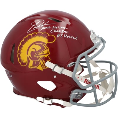 Carson Palmer USC Trojans Autographed Fanatics Authentic Riddell Speed Authentic Helmet with Multiple Inscriptions - Limited Edition #10/10