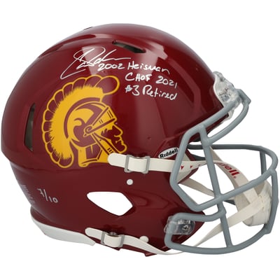 Carson Palmer USC Trojans Autographed Fanatics Authentic Riddell Speed Authentic Helmet with Multiple Inscriptions - Limited Edition of 10