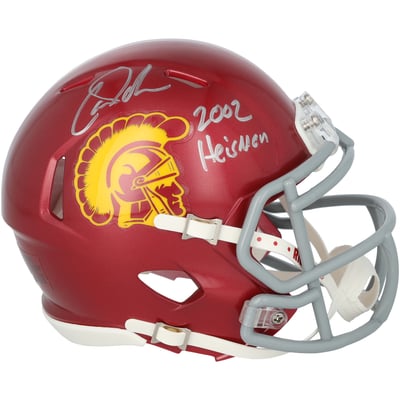 Carson Palmer USC Trojans Autographed Fanatics Authentic Riddell Speed Mini Helmet with "2002 Heisman" Inscription 