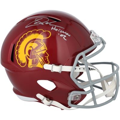 Carson Palmer USC Trojans Autographed Fanatics Authentic Riddell Speed Replica Helmet with "Heisman 2002" Inscription 