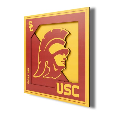 USC Trojans Fanpoint 12'' x 12'' 3D Logo Wall Art