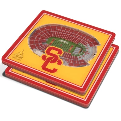 USC Trojans Fanpoint 3D StadiumView Coasters