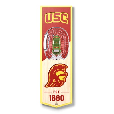 USC Trojans Fanpoint 6'' x 19'' 3D StadiumView Banner