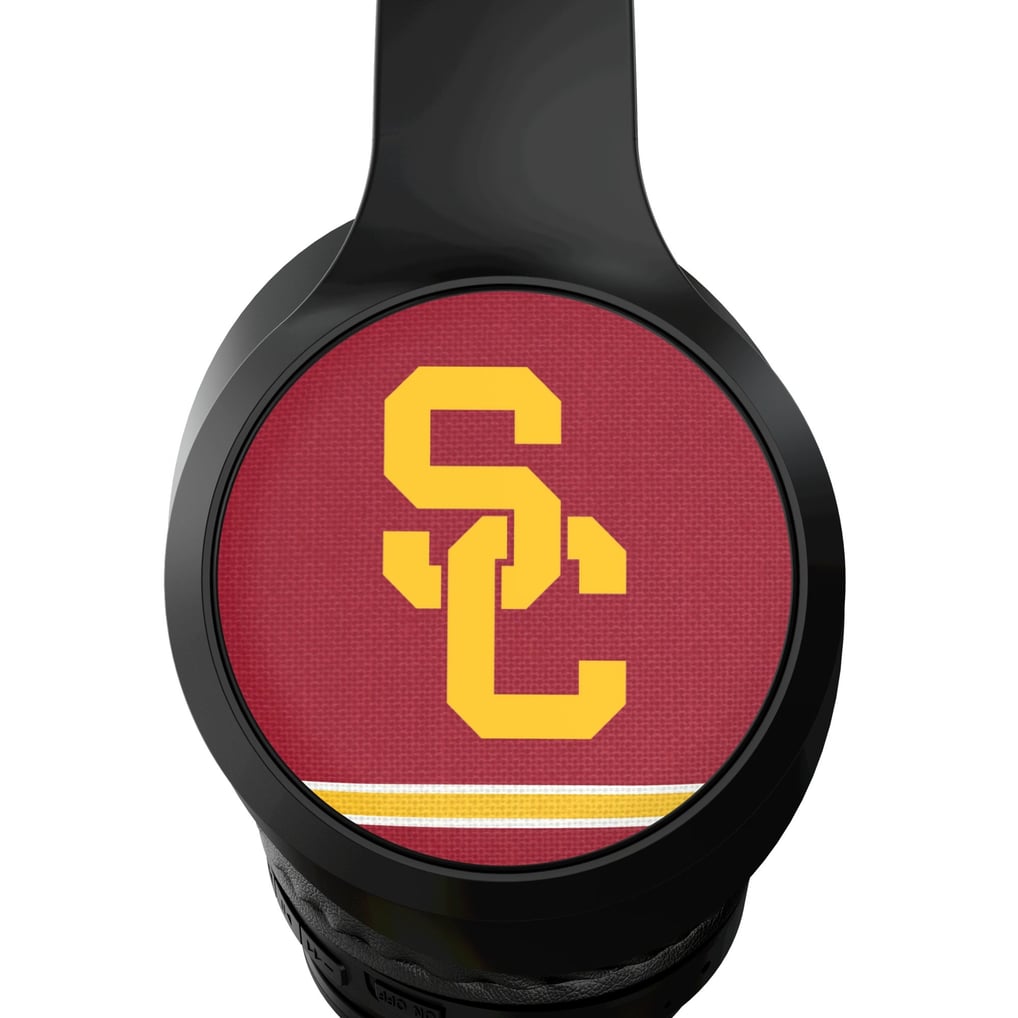 USC Trojans Keyscaper Stripe Wireless Bluetooth Headphones With Case