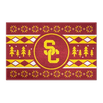 USC Trojans Logo Brands 19" x 30" Holiday Sweater Starter Mat