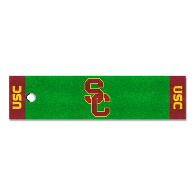 USC Trojans Logo Brands Putting Green Mat