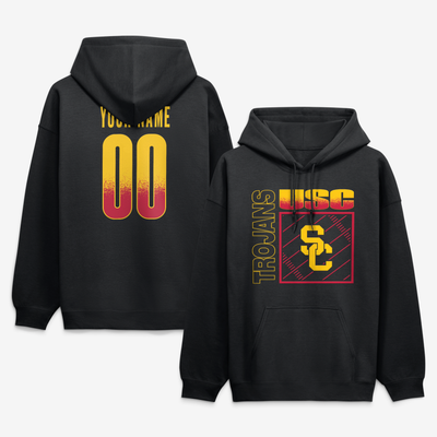 USC Trojans Big & Tall Home Field Pop Personalized Any Name & Number Hoodie - Black