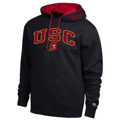  USC Trojans Champion Arch Tackle Twill Hoodie - Black
