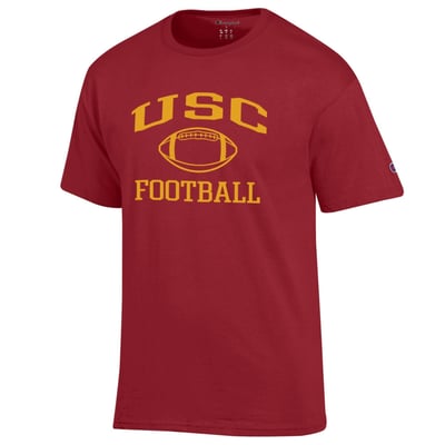 USC Trojans Champion Football Icon T-Shirt - Cardinal