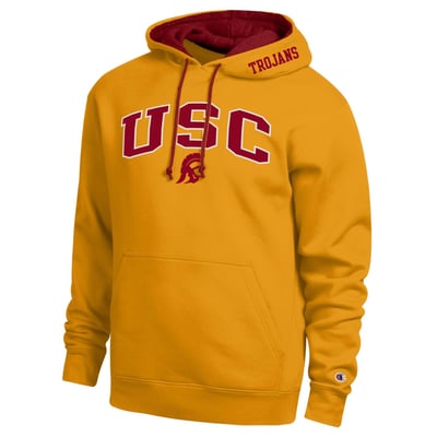  USC Trojans Champion Arch Tackle Twill Hoodie - Gold